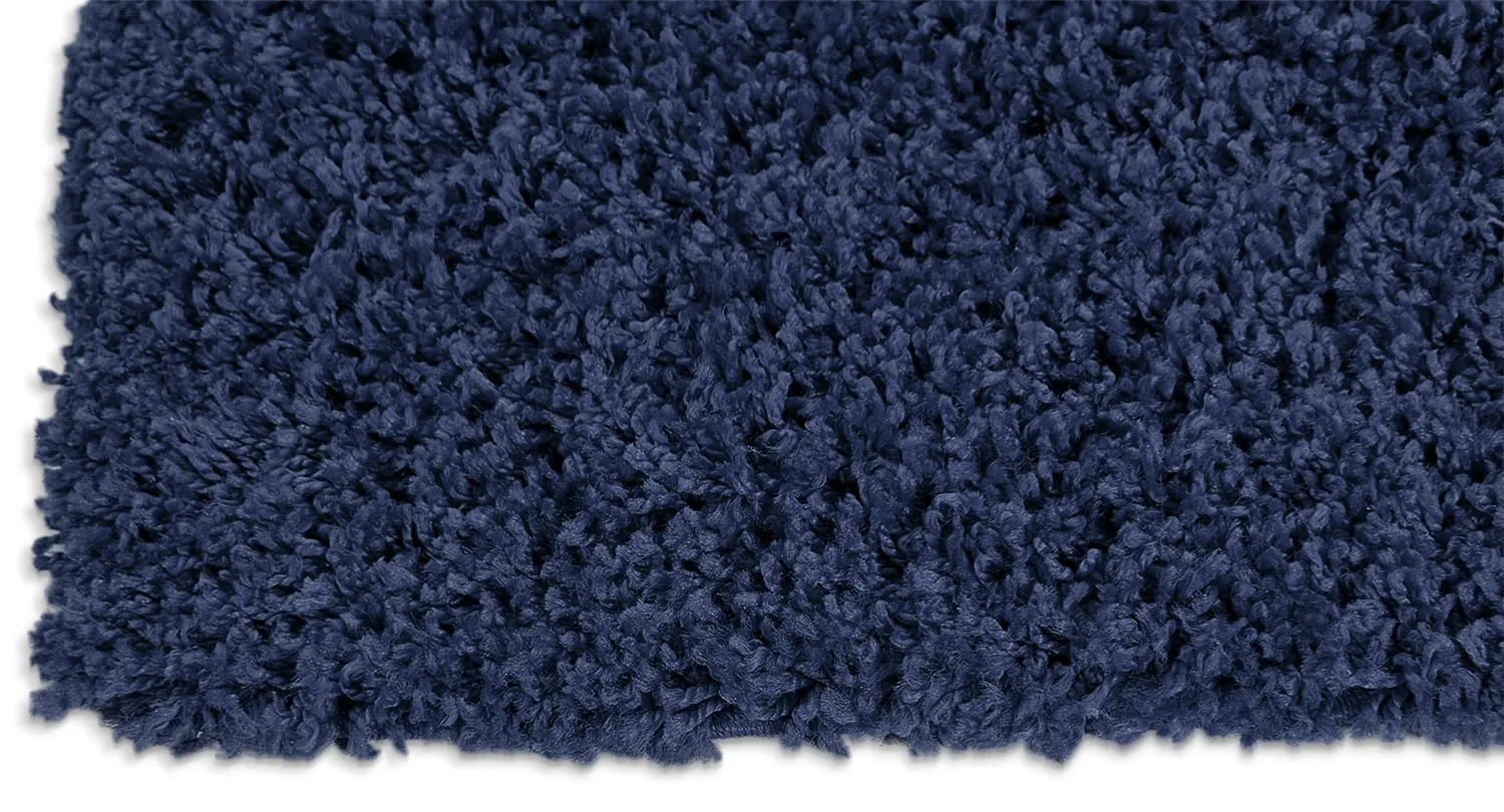 Tapis moelleux - Zoe (bleu foncé)