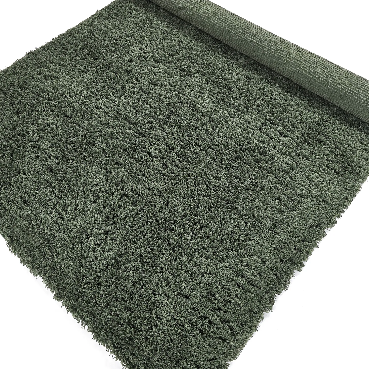Tapis shaggy - Combarro Solid Cotton Shaggy (vert)