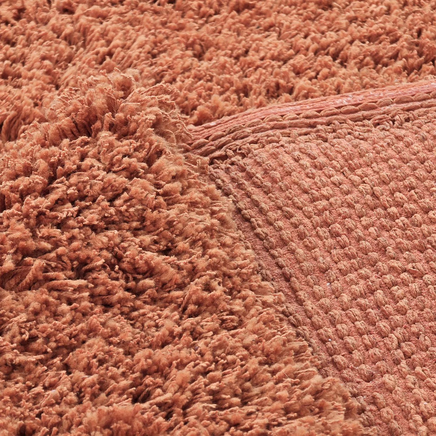 Tapis shaggy - Combarro Solid Cotton Shaggy (orange clair)