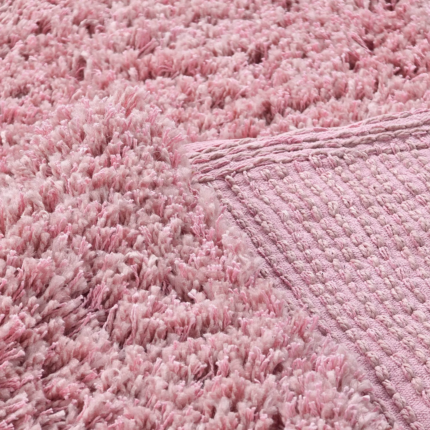 Tapis shaggy - Combarro Solid Cotton Shaggy (rose clair)
