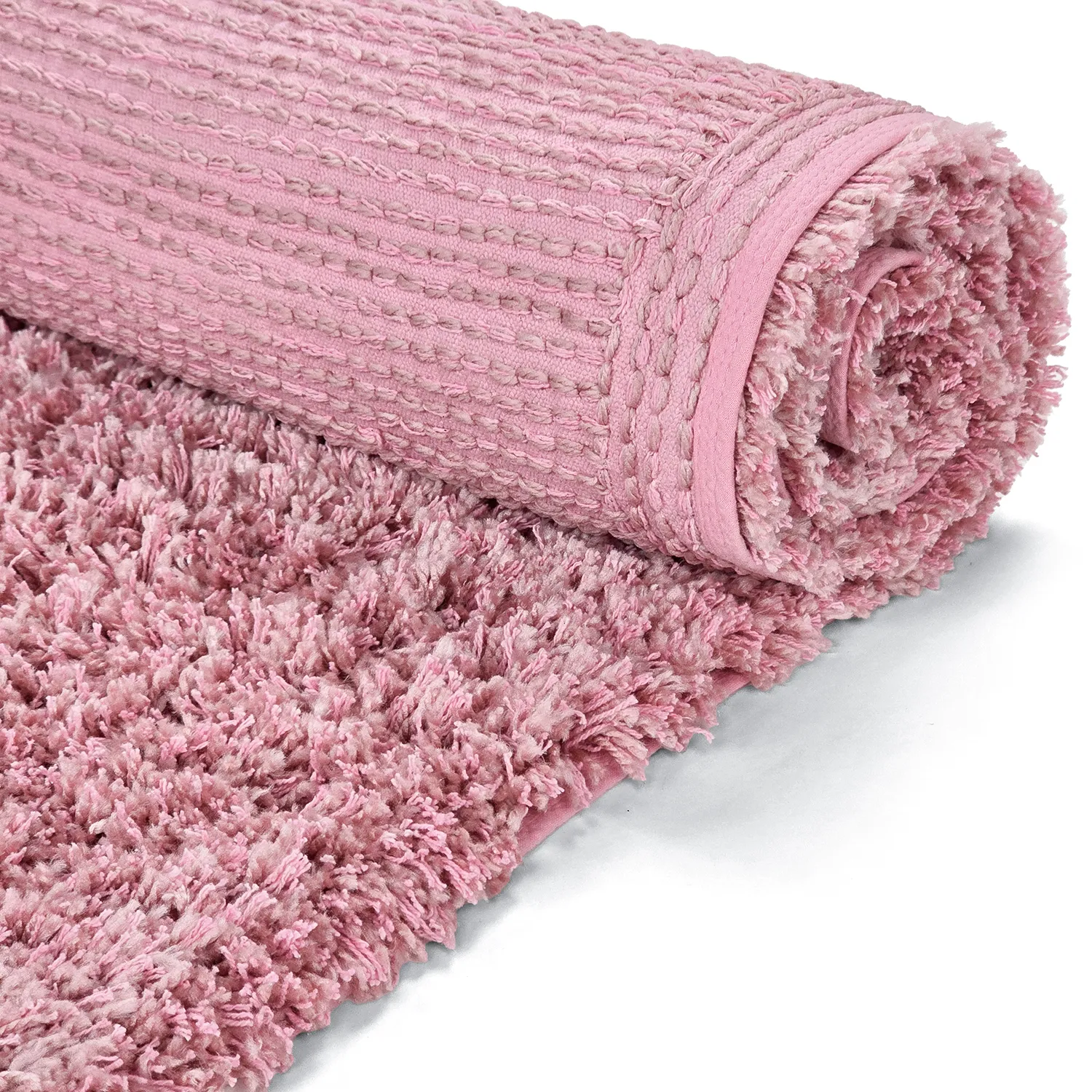 Tapis shaggy - Combarro Solid Cotton Shaggy (rose clair)