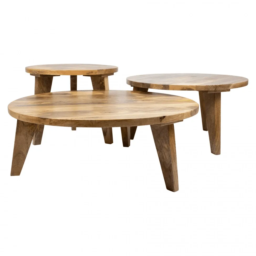 Table basse - Vintage - 65 cm round (nature)