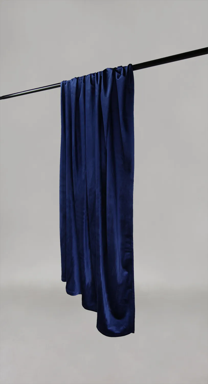 Rideaux - Rideau en velours Marlyn (bleu foncé)