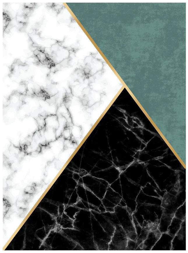 Tapis Wilton - Savino (noir/blanc/vert)