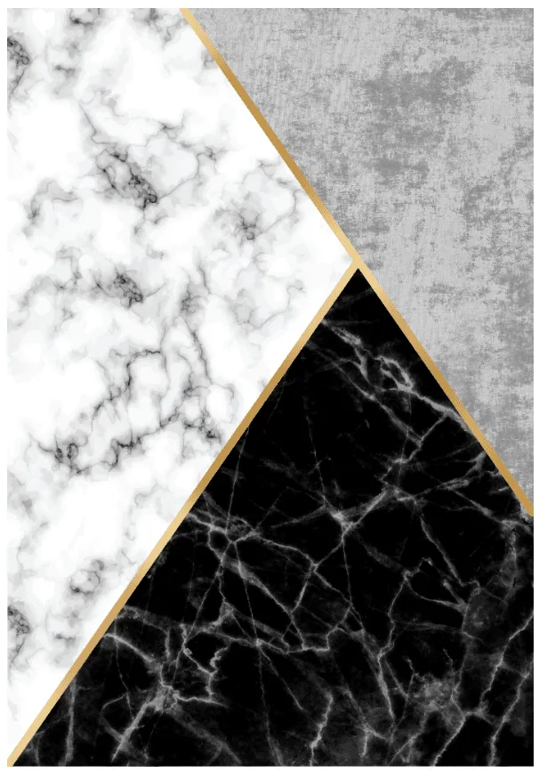 Tapis Wilton - Savino (noir/blanc/gris)