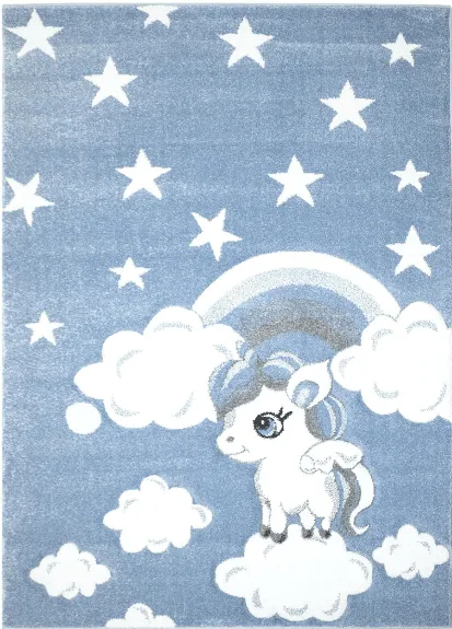 Tapis pour enfants - Bueno Poney (bleu)