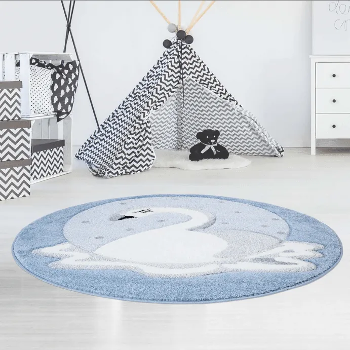 Tapis enfant - Bueno Swan (bleu)