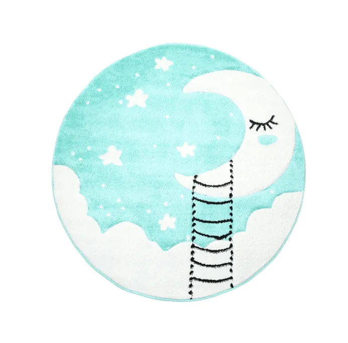 Tapis pour enfants - Bueno Moon Rond (turquoise)