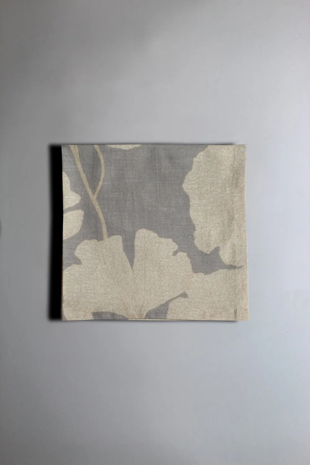 Serviettes de table en tissu - lot de 4 Abril (gris/beige)