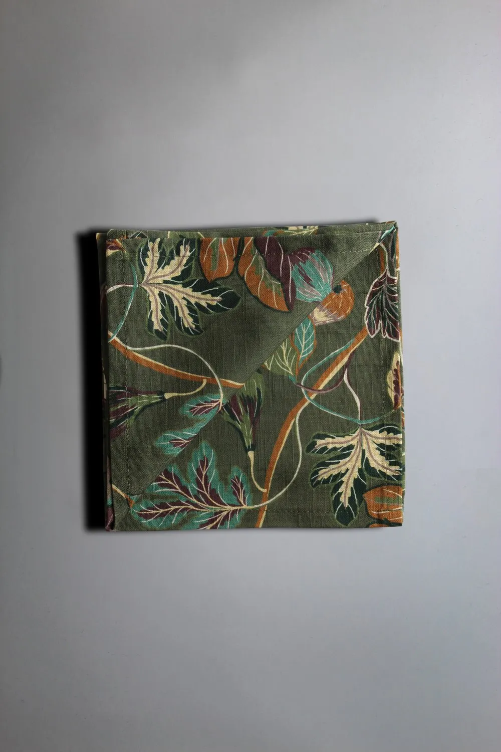 Serviettes de table en tissu - lot de 4 Leonora (vert)