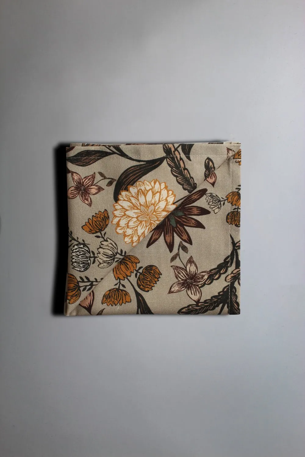Serviettes de table en tissu - lot de 4 Lotten (marron)