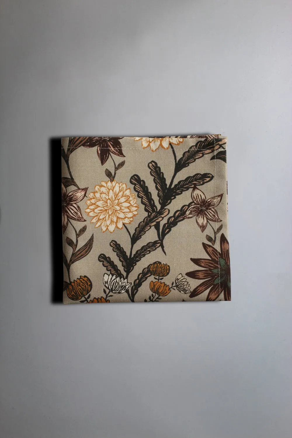 Serviettes de table en tissu - lot de 4 Lotten (marron)
