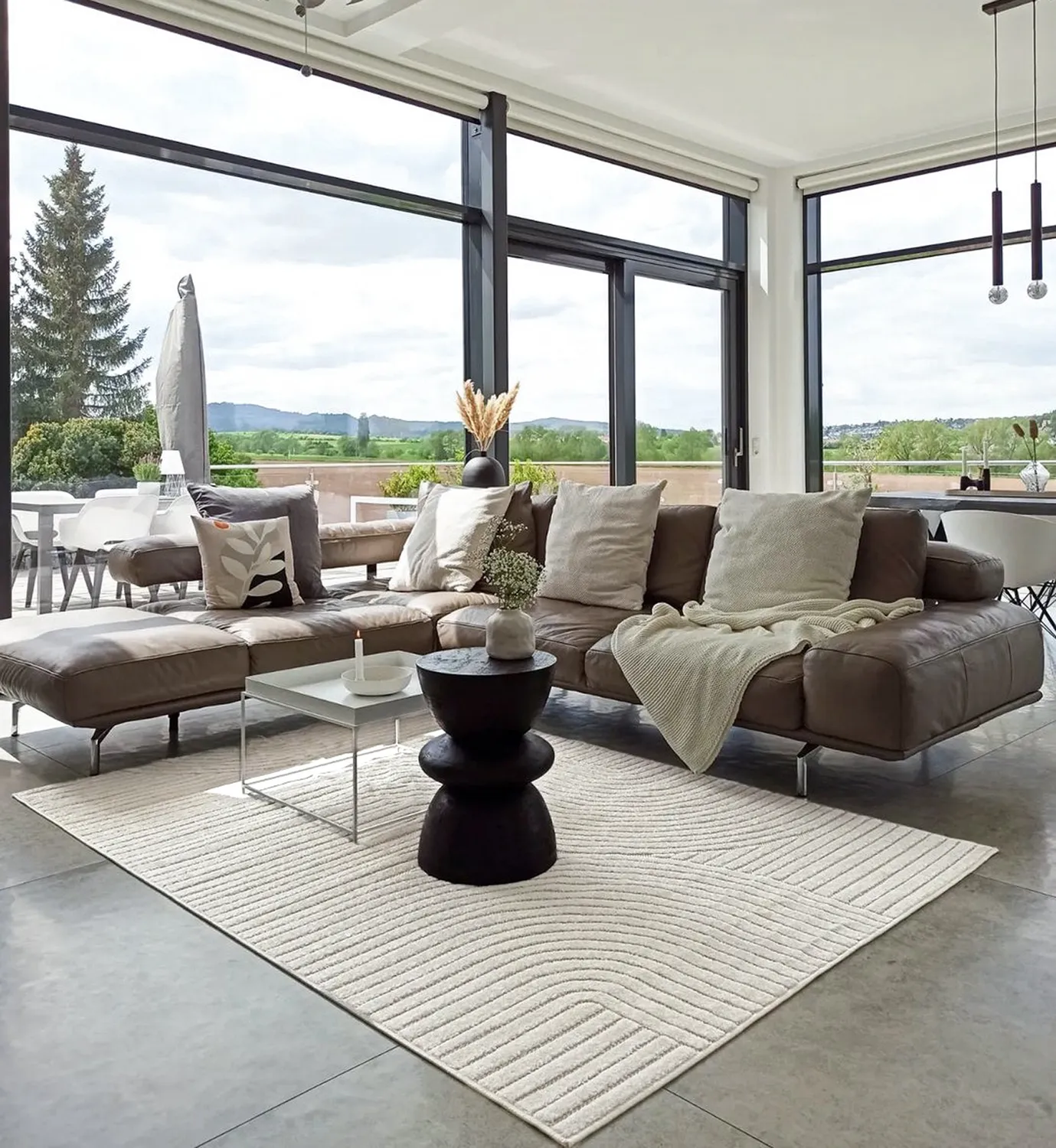 Shaggy intérieur-extérieur - Devon (crème)