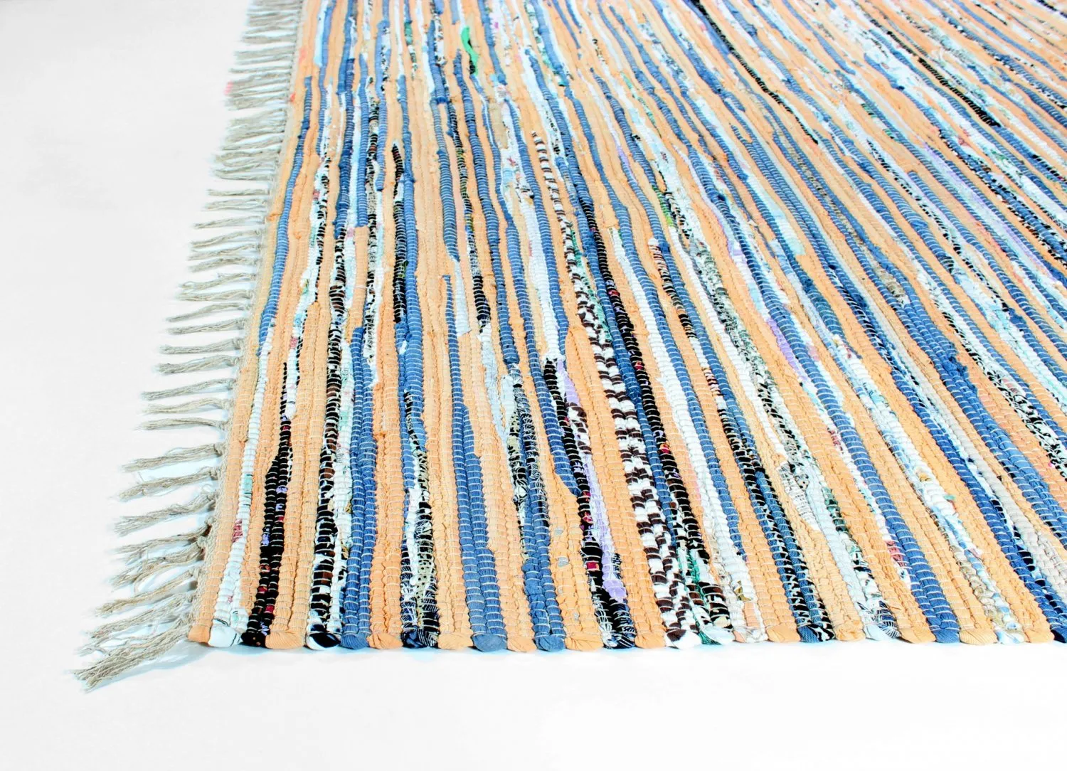 Tapis patchwork - Delhi (beige/bleu)