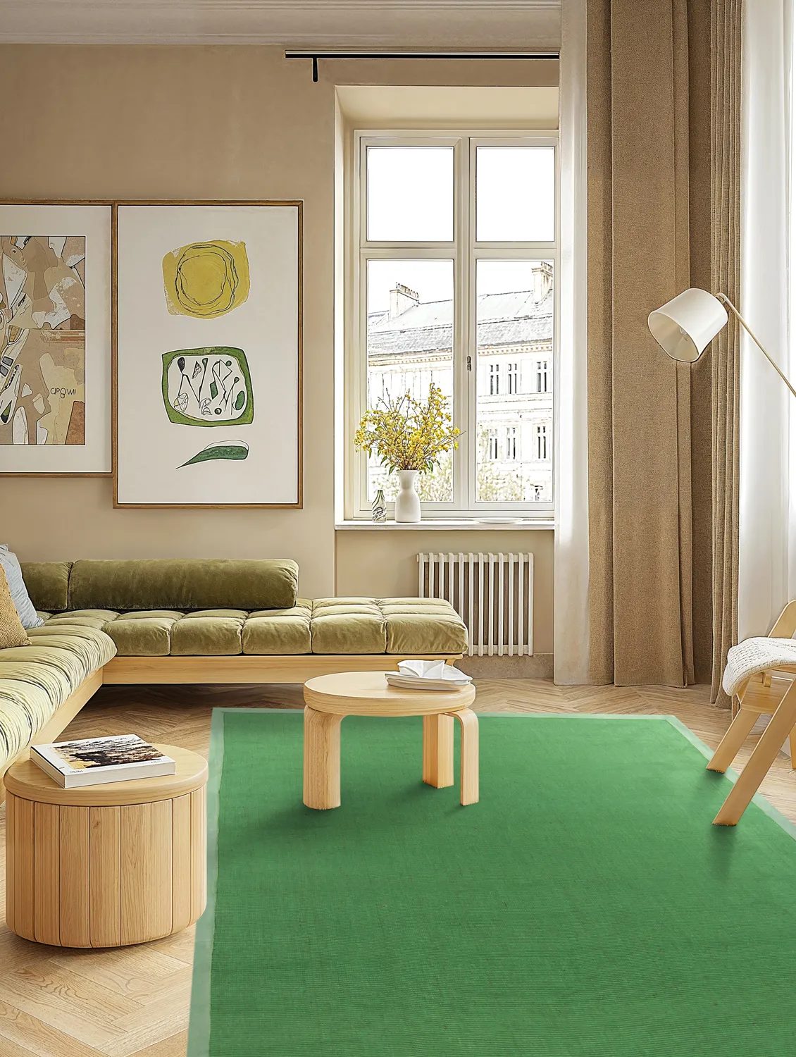 Tapis en sisal - Agave (vert)
