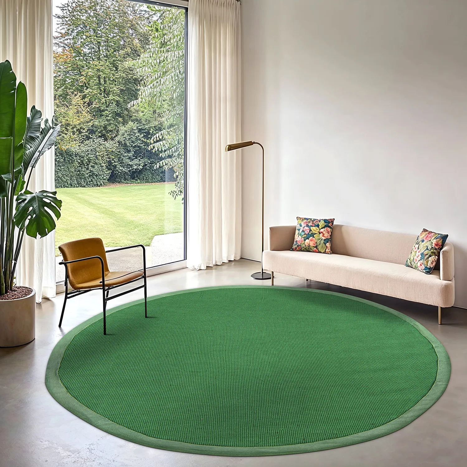Tapis rond (sisal) - Agave (vert)