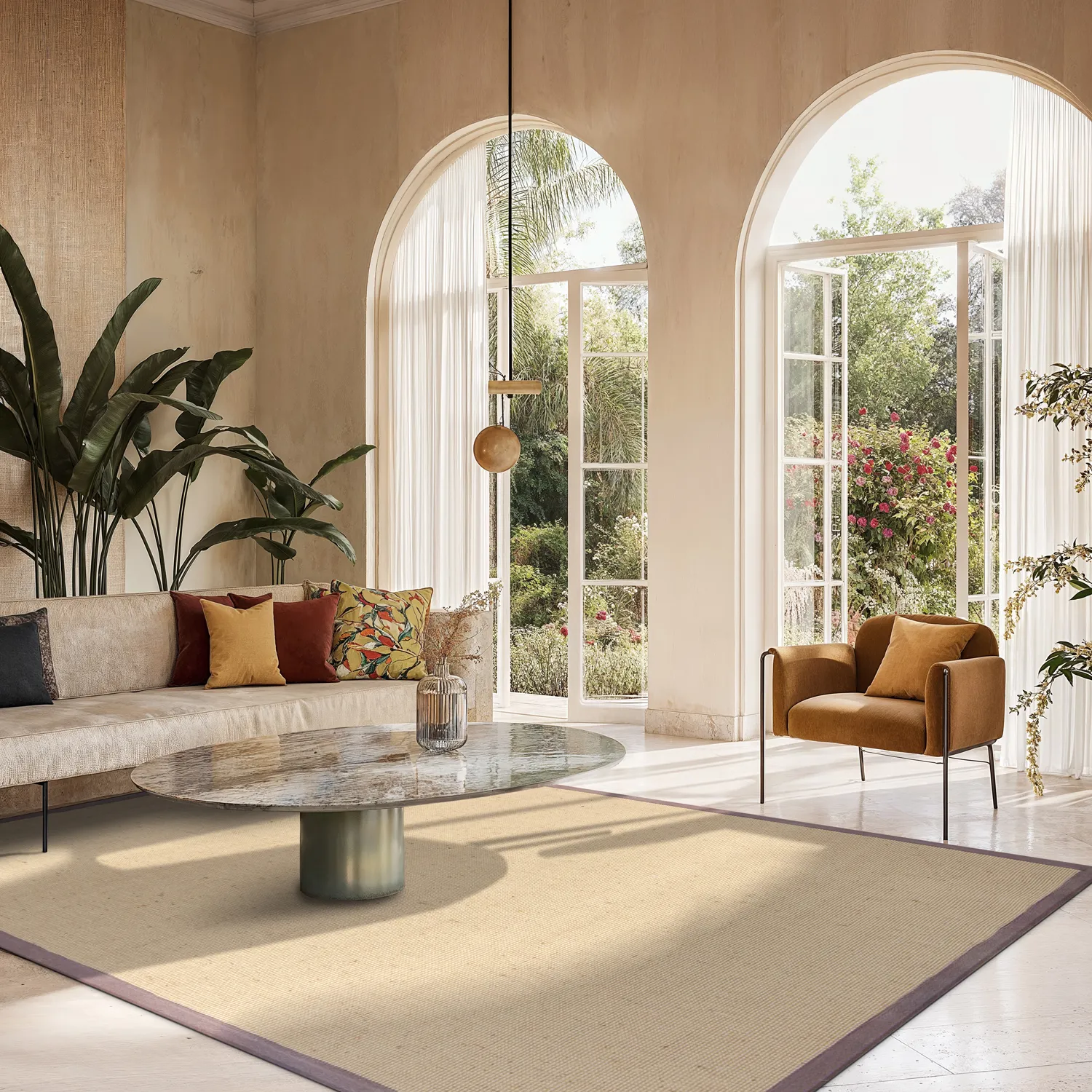 Tapis en sisal - Agave (naturel/marron)