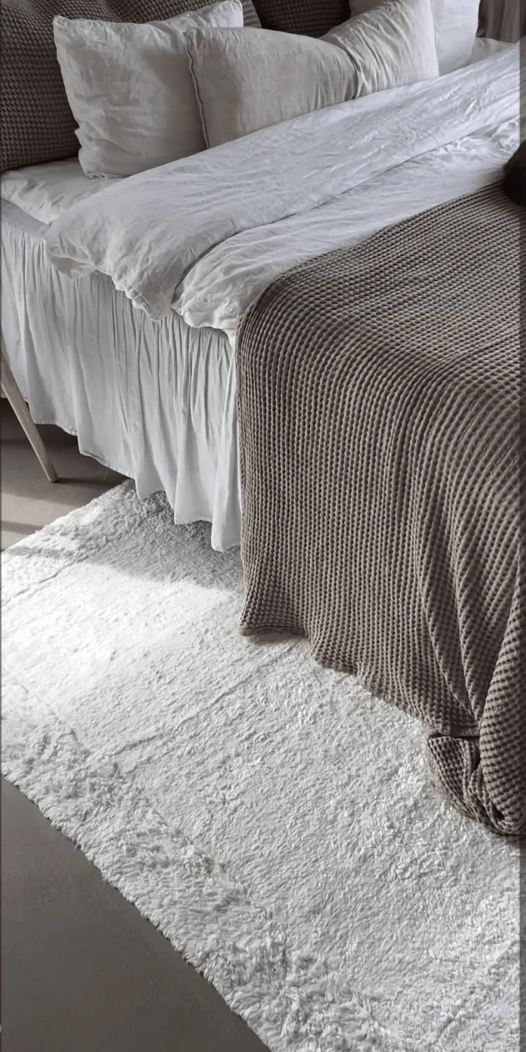 Tapis shaggy - Ebba Natural Cotton Shaggy (blanc cassé)