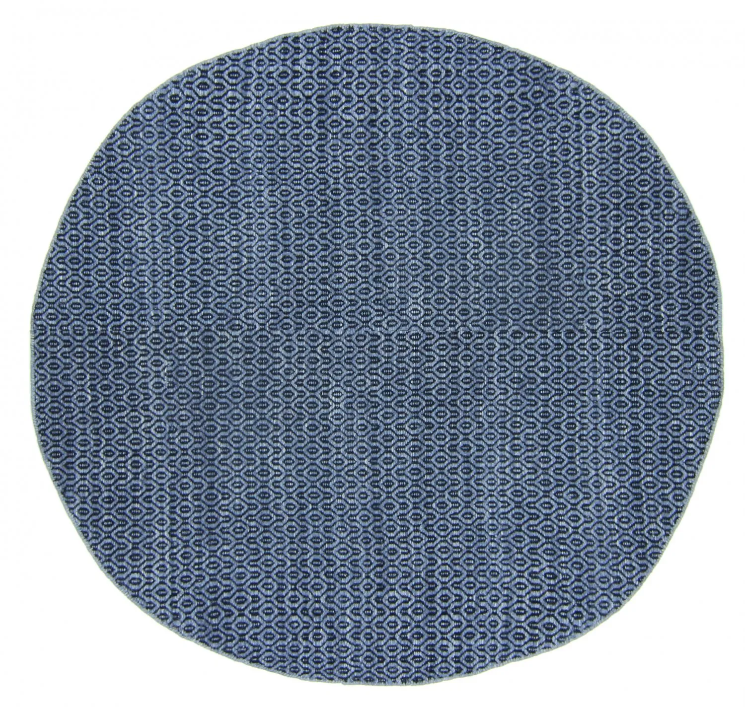 Tapis rond - Snowshill (bleu/noir)