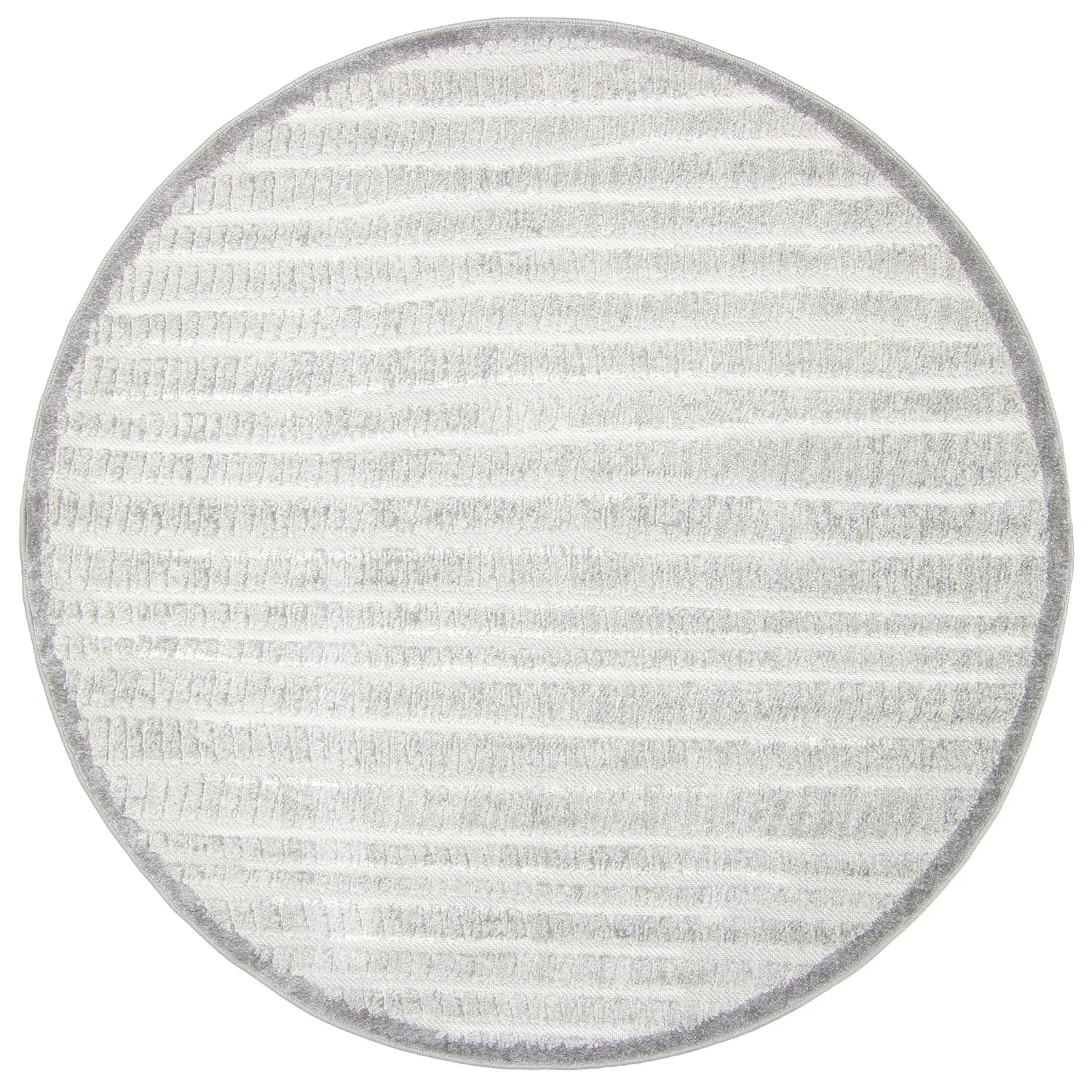 Tapis rond - Intérieur/Extérieur Kendall (crème/gris)