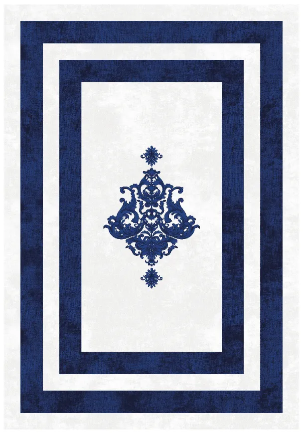 Tapis Wilton - Soros (bleu/blanc)