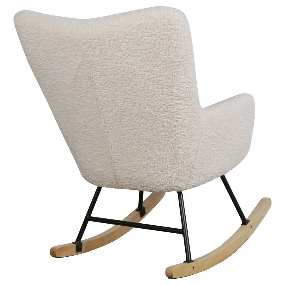Chaise berçante - Como (blanc/teddy)