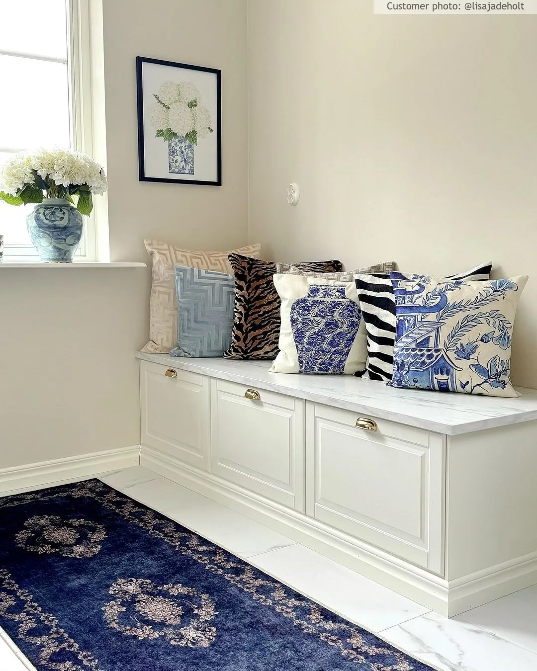Tapis Wilton - Taknis (bleu)