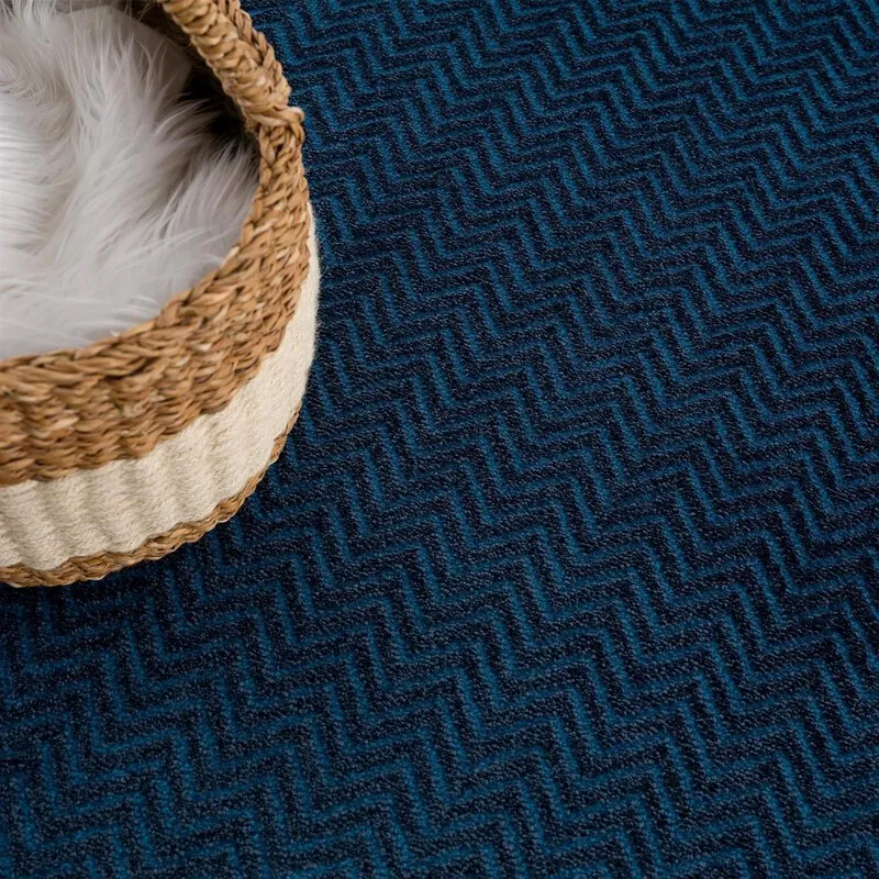 Tapis à poils longs - Pandora (bleu)
