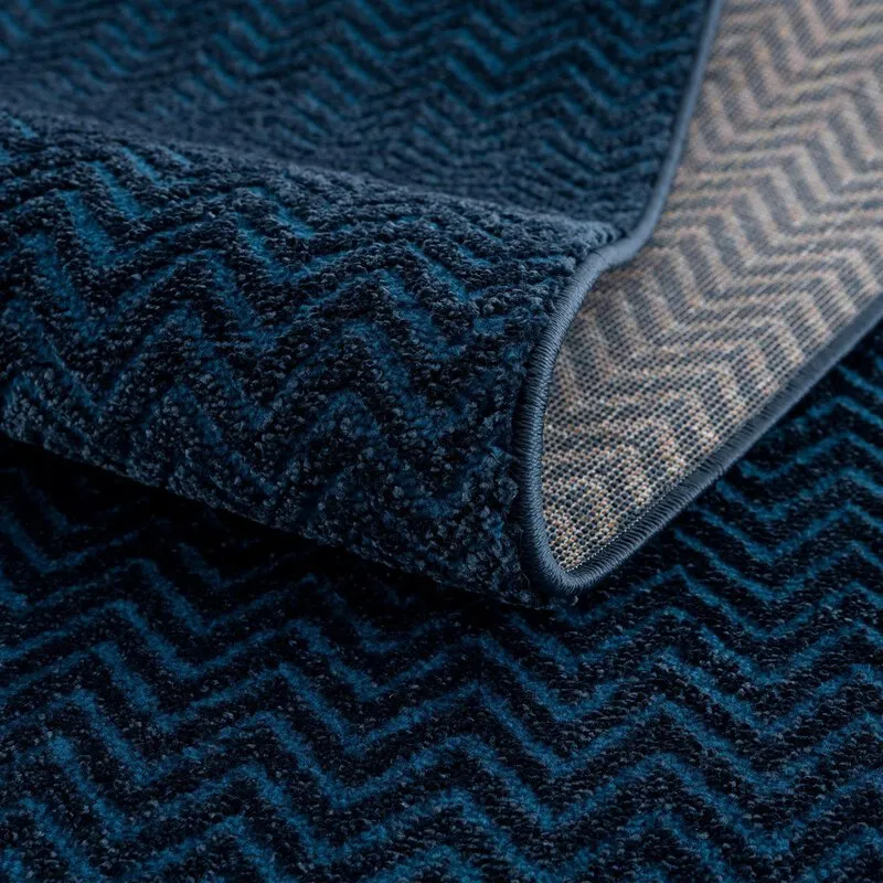Tapis à poils longs - Pandora (bleu)