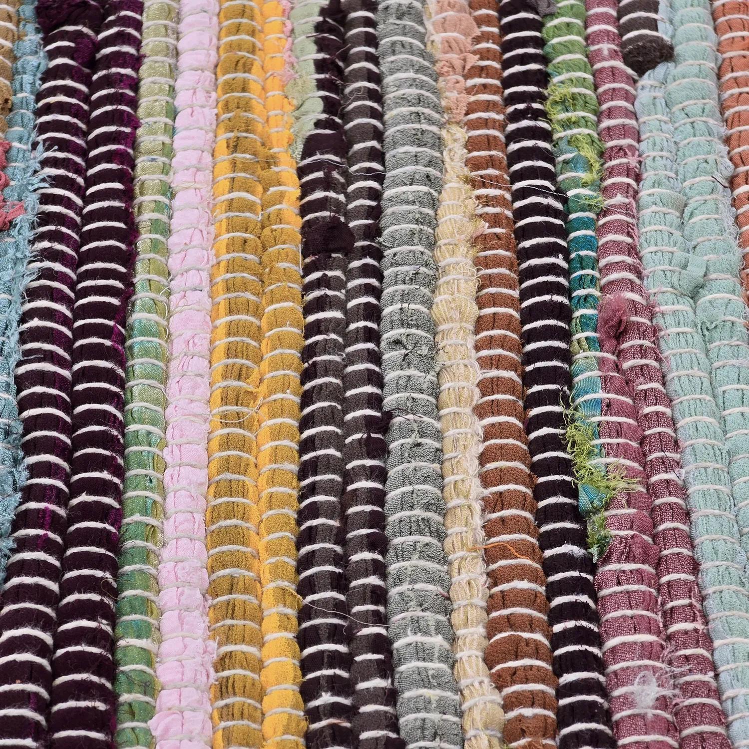 Tapis chiffons - Happy (jaune/multicolore)