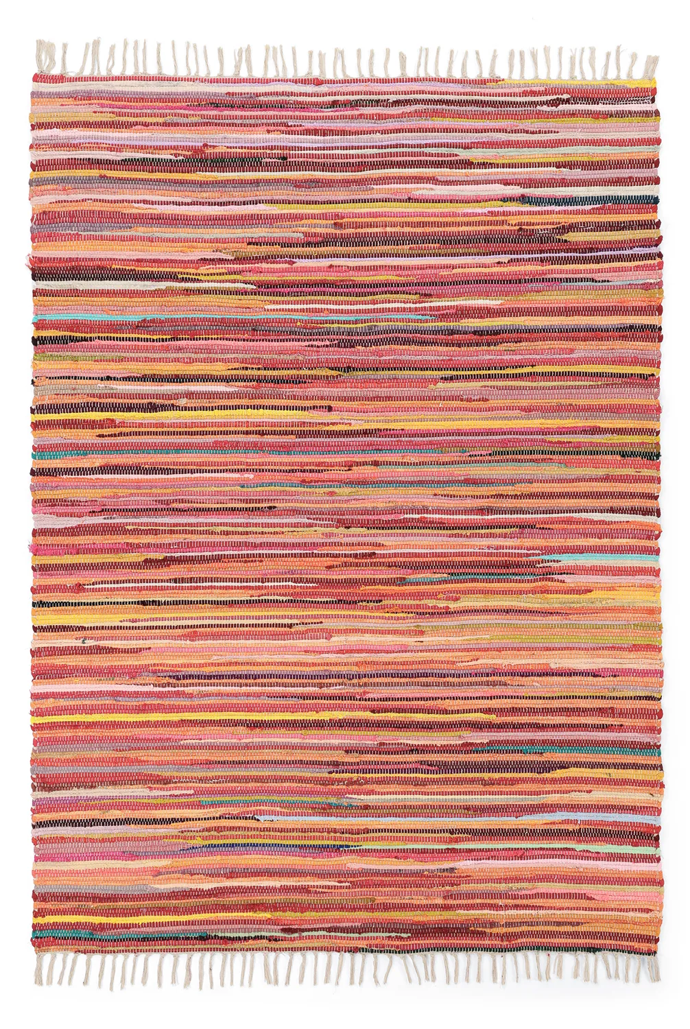 Tapis chiffons - Happy (rose/multicolore)