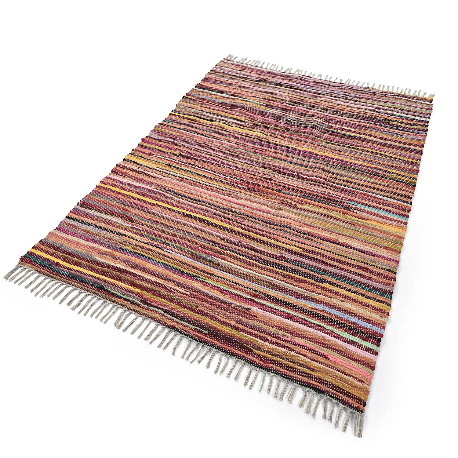 Tapis chiffons - Happy (rose/multicolore)