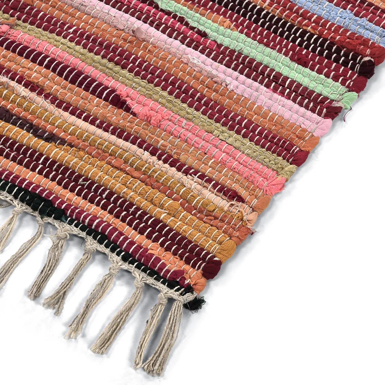 Tapis chiffons - Happy (rose/multicolore)