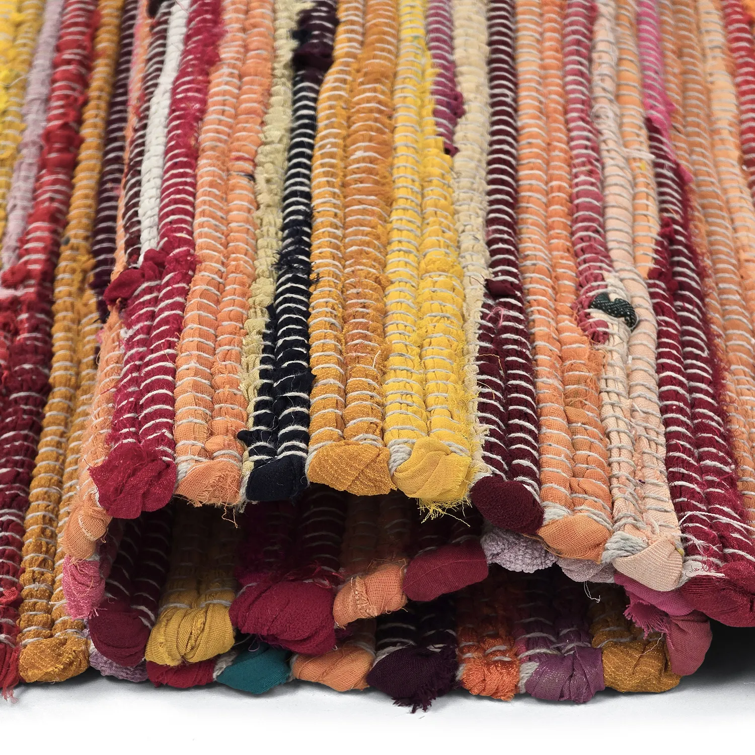 Tapis chiffons - Happy (rose/multicolore)