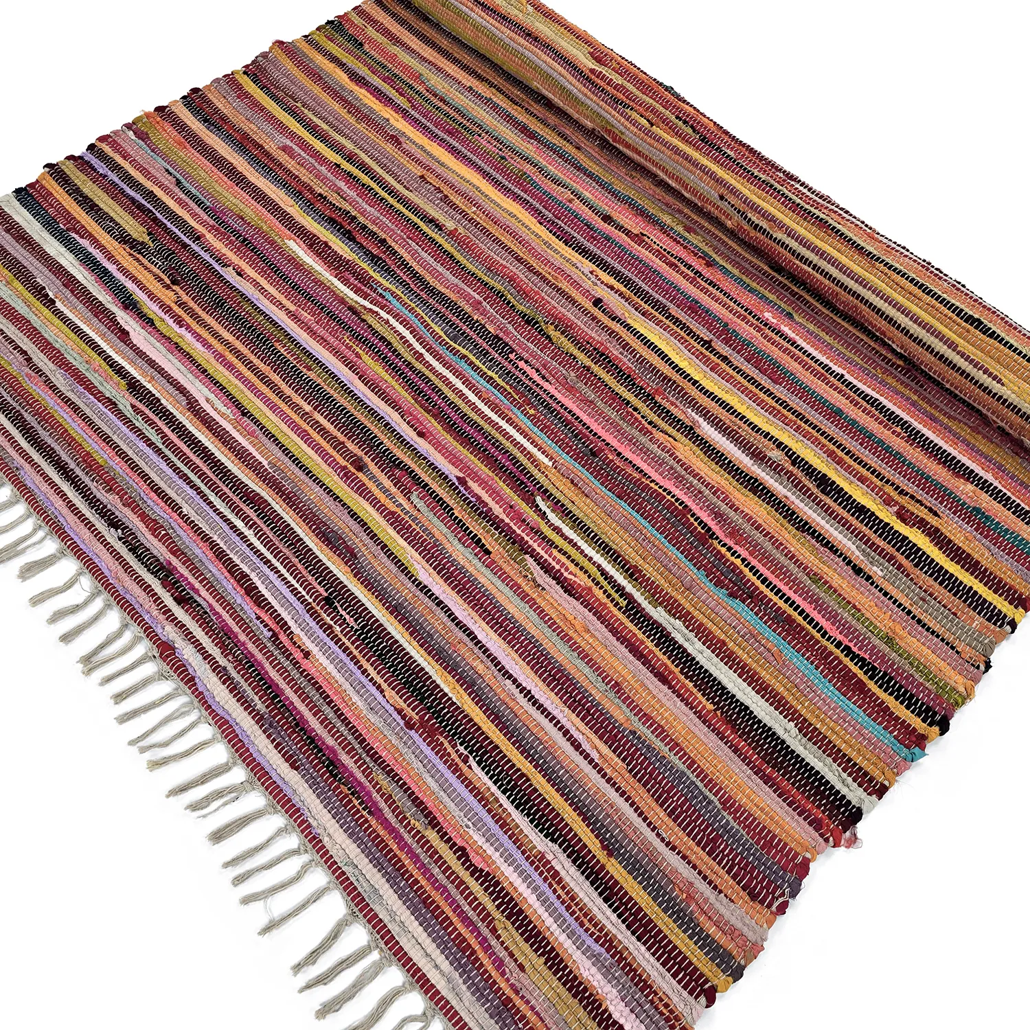 Tapis chiffons - Happy (rose/multicolore)