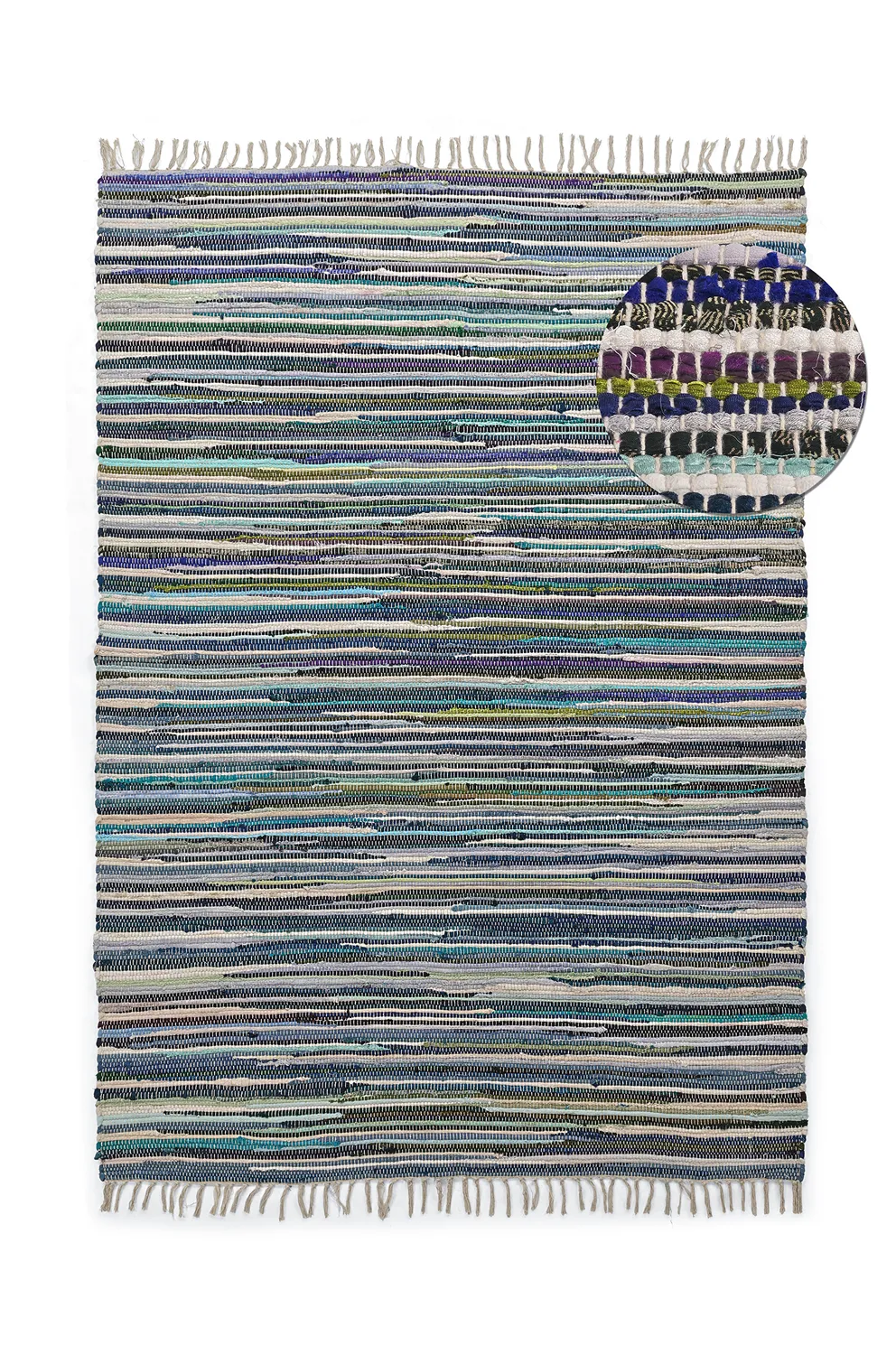 Tapis chiffons - Home (bleu/multicolore)