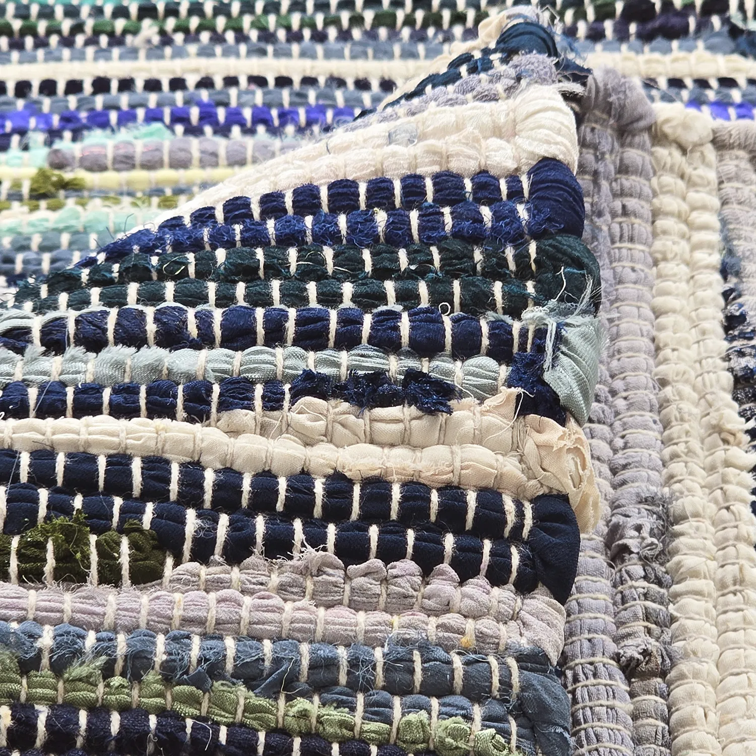 Tapis chiffons - Home (bleu/multicolore)