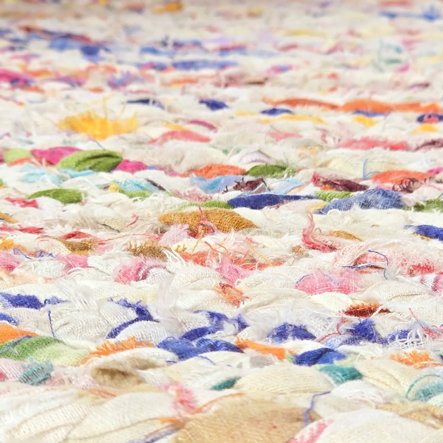 Tapis ronds - Flätan (blanc/multicolore)