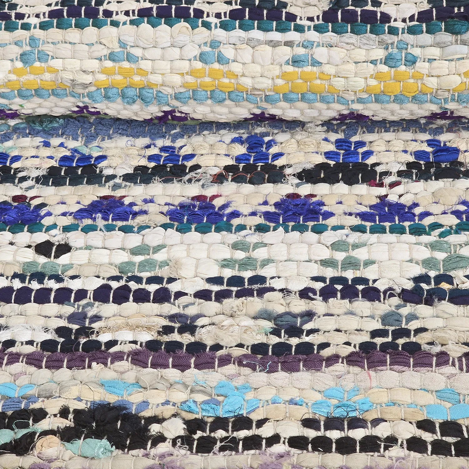 Tapis chiffons - Lindby (bleu/multicolore)