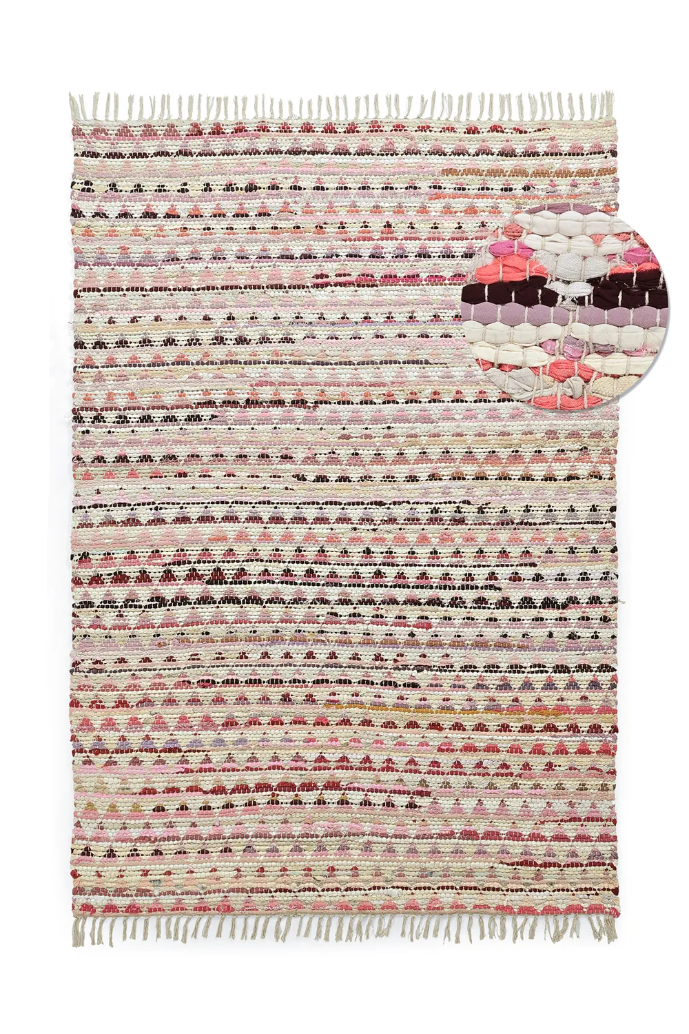 Tapis chiffons - Lindby (rose/multicolore)