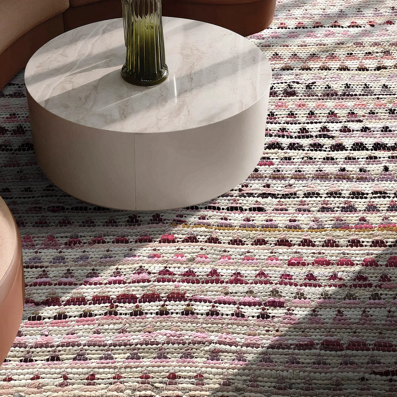 Tapis chiffons - Lindby (rose/multicolore)