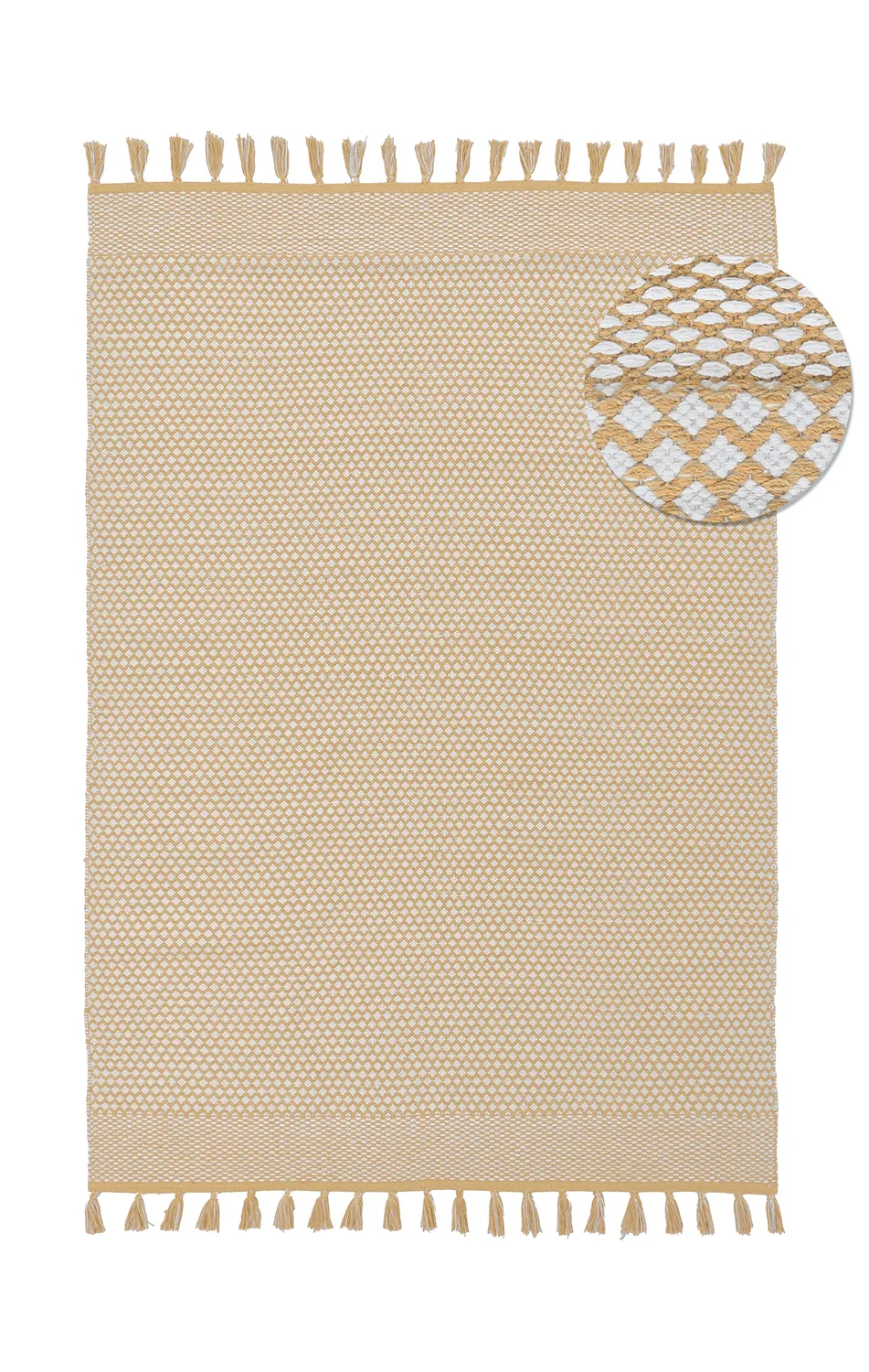 Tapis chiffons - Vinga (jaune moutarde)