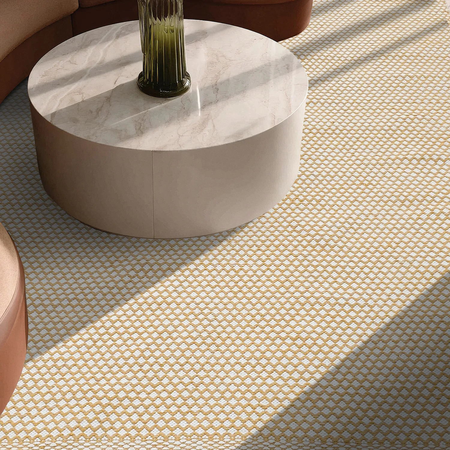 Tapis chiffons - Vinga (jaune moutarde)