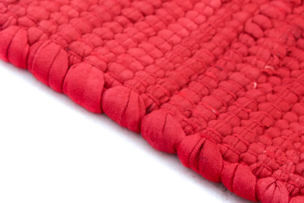 Tapis en patchwork - Silje (rouge)