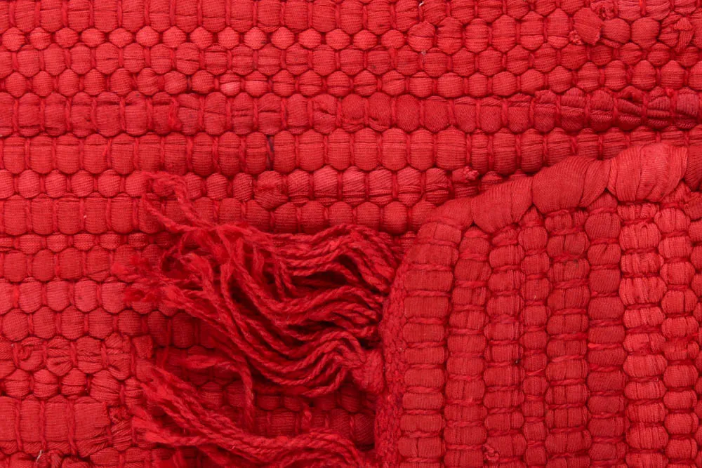 Tapis en patchwork - Silje (rouge)