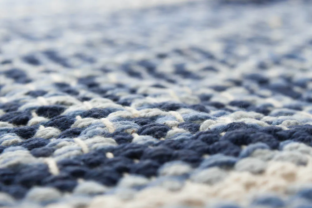 Tapis en patchwork - Visby (bleu)