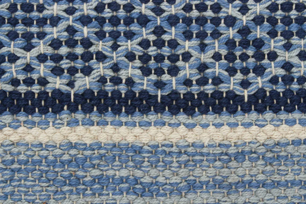 Tapis en patchwork - Visby (bleu)