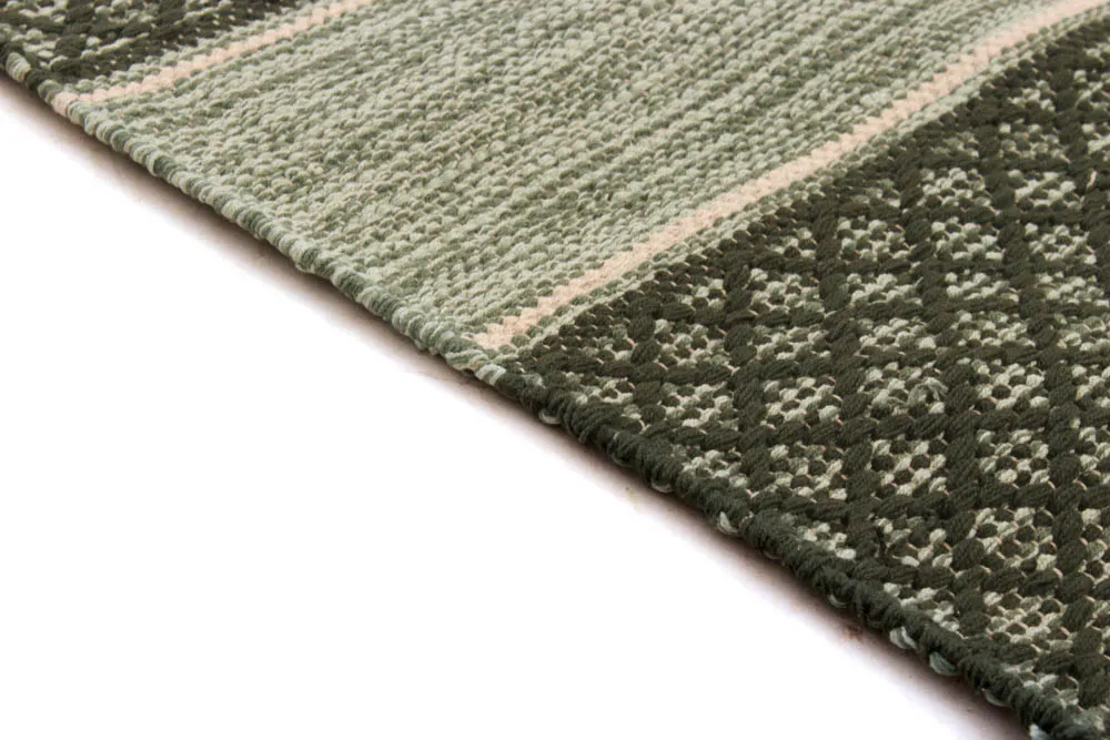 Tapis en patchwork - Visby (vert)