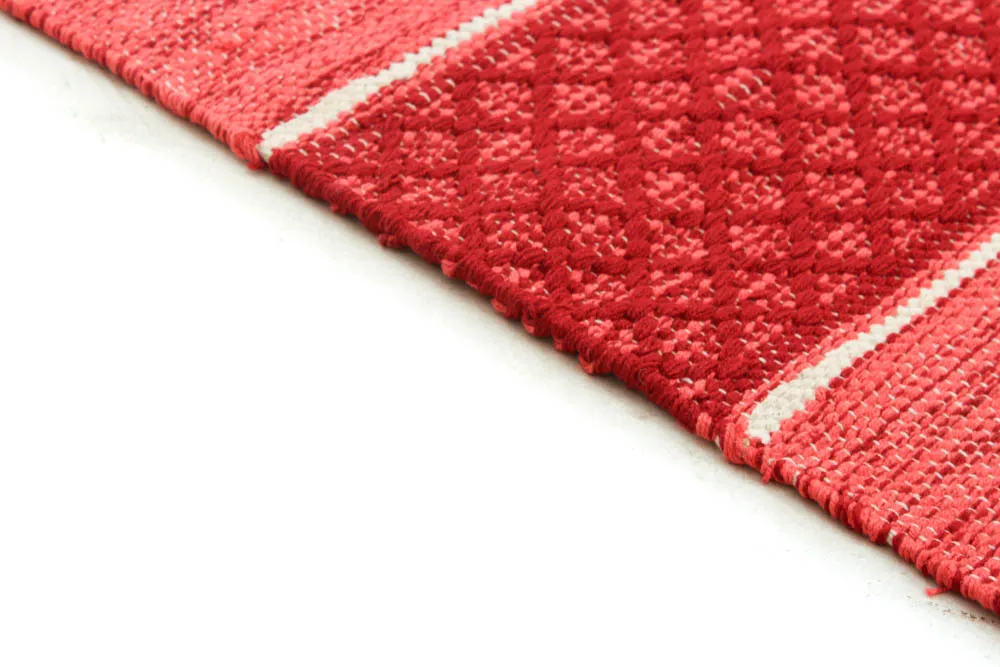 Tapis en patchwork - Visby (rouge)