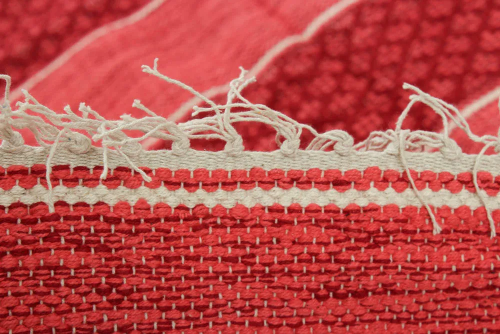 Tapis en patchwork - Visby (rouge)
